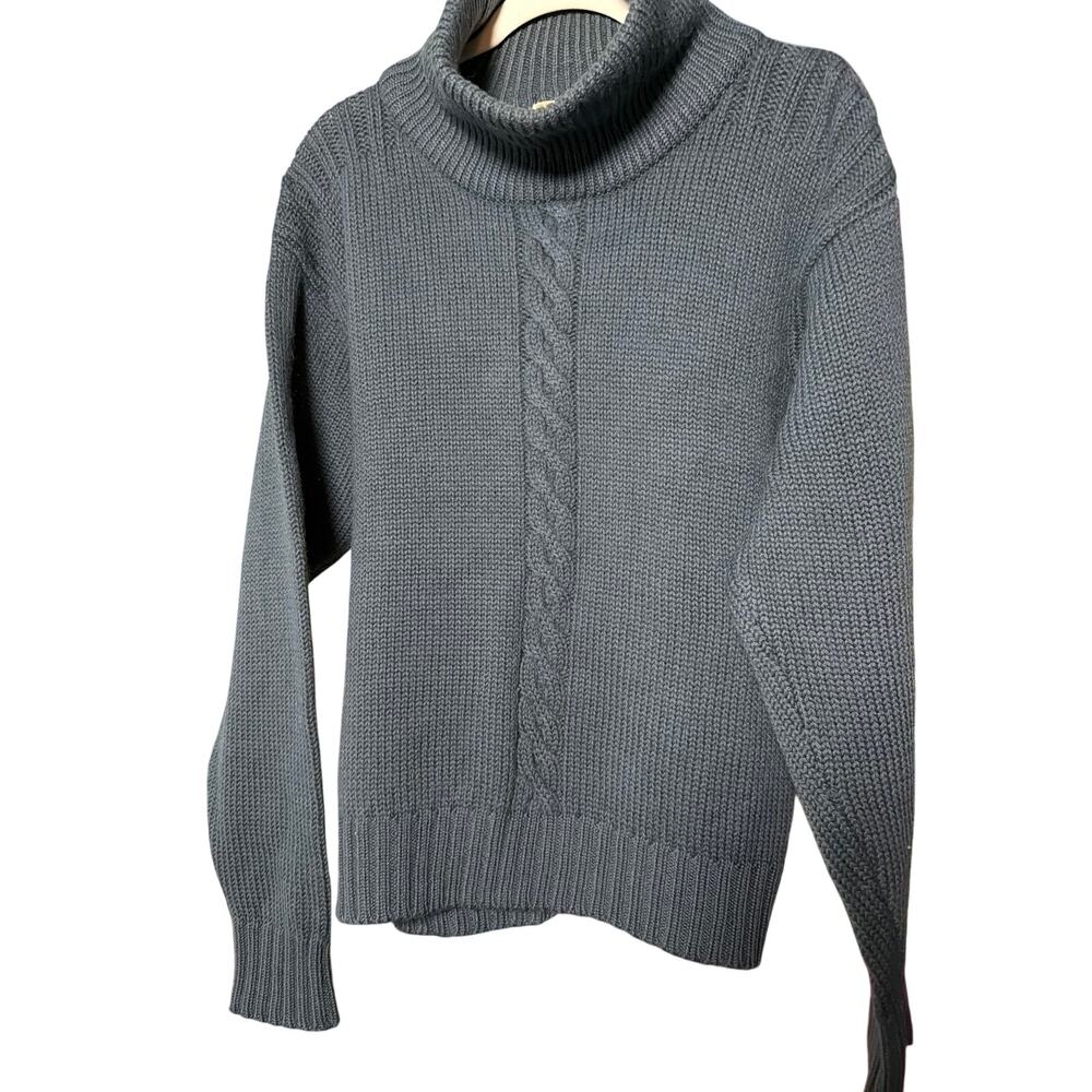 0127 Yves Saint Laurent Variation Wool Turtleneck Sweater Gray L